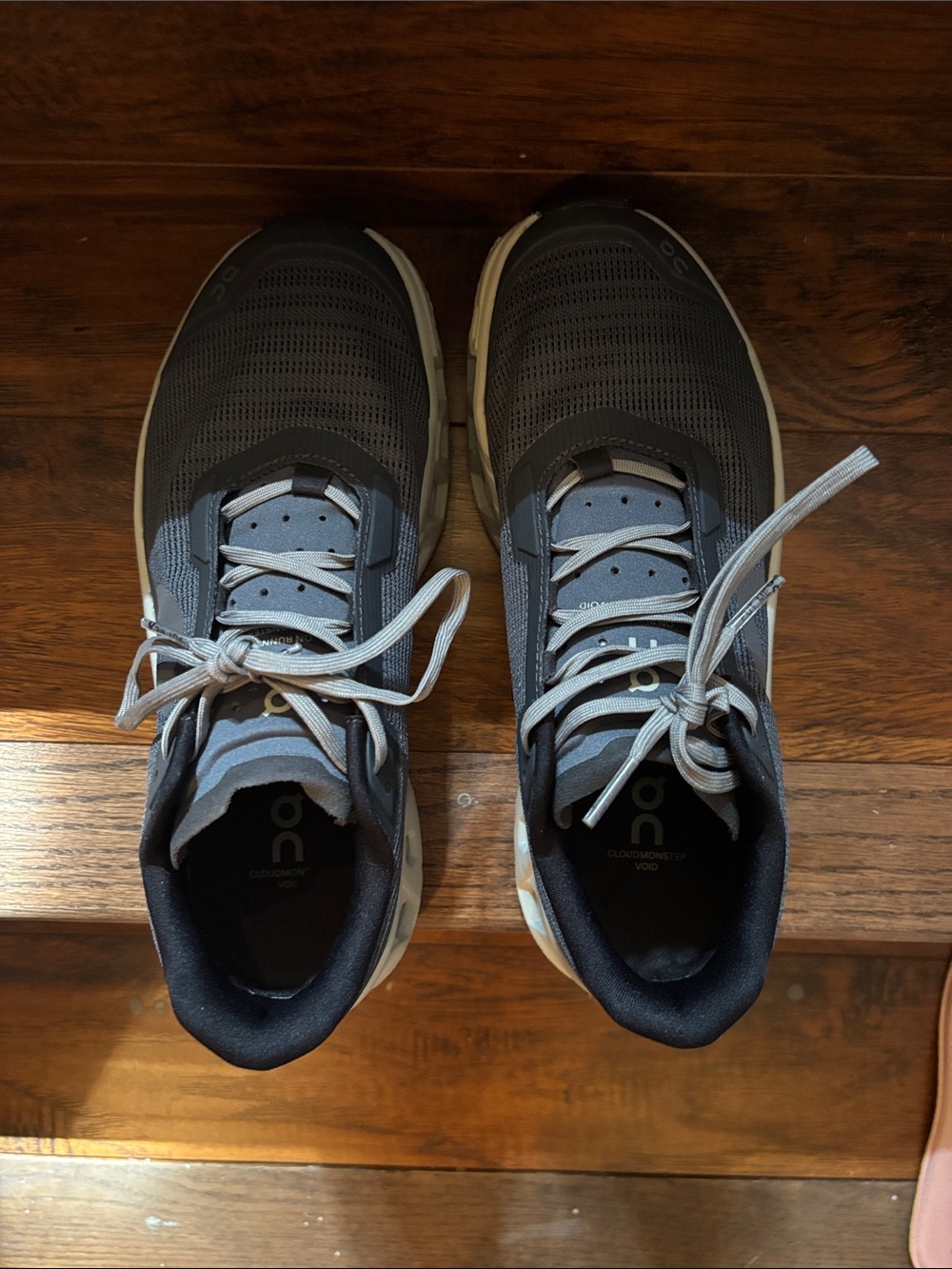 On Running Women Grey and Black Cloudrunning Athletic Sneakers